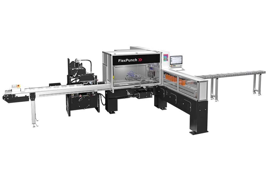 FlexPunch is a modular punching machine equipped with three CNC-controlled axes, which maximises the precision of production components. © Rittal